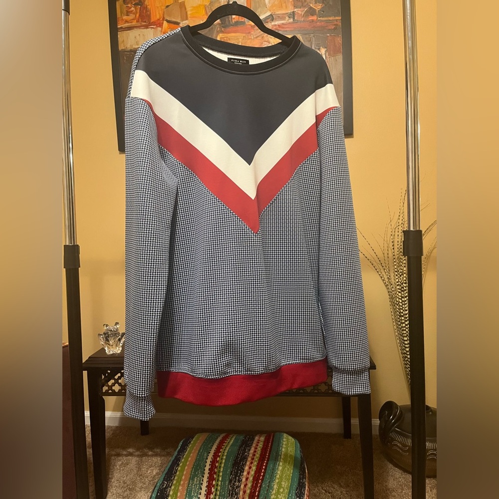 Zara Men’s Multicolor Pullover Shirt - Size Medium